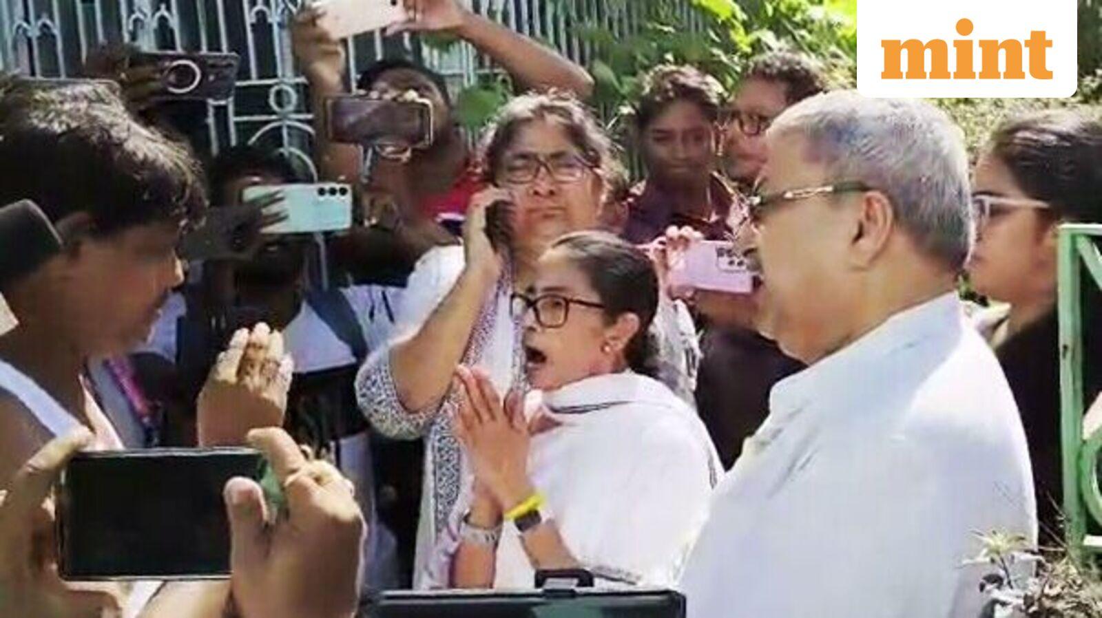Mamata Banerjee hit by mud-and-slipper protest as Bengal tensions spike